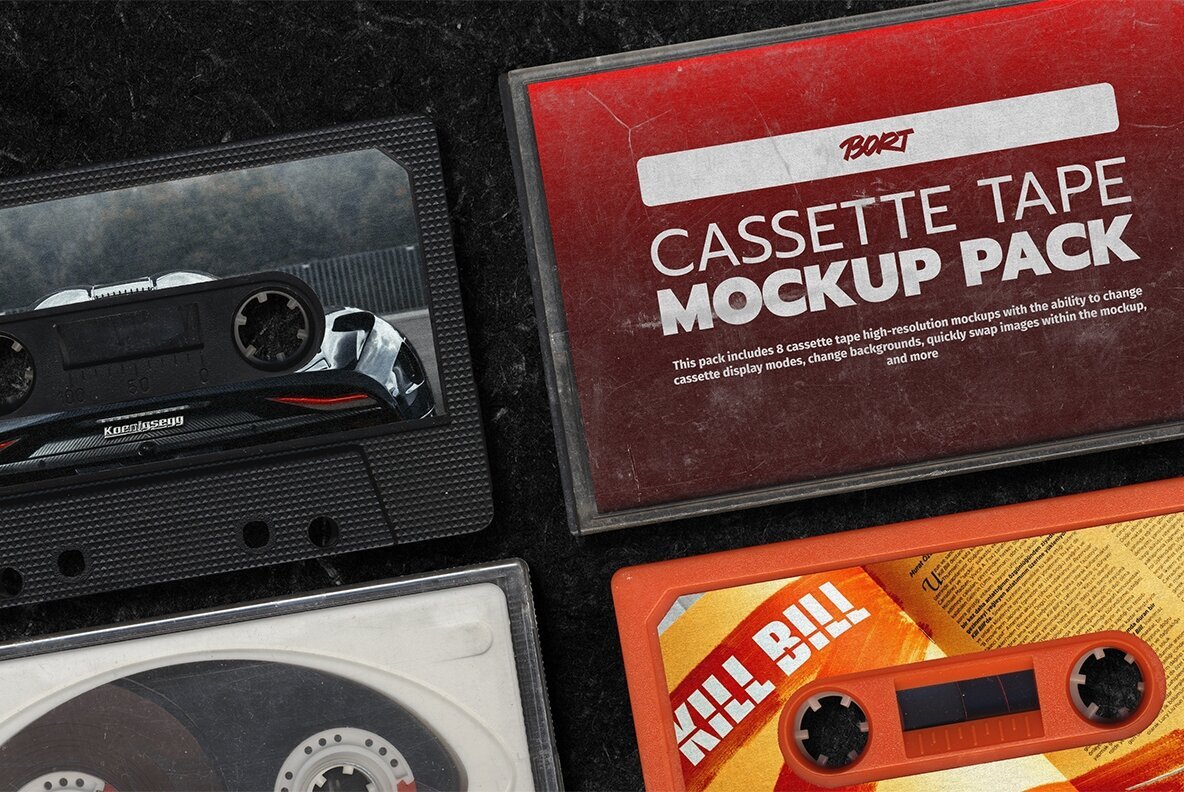 Cassette Tape Maker Mockup Pack 1