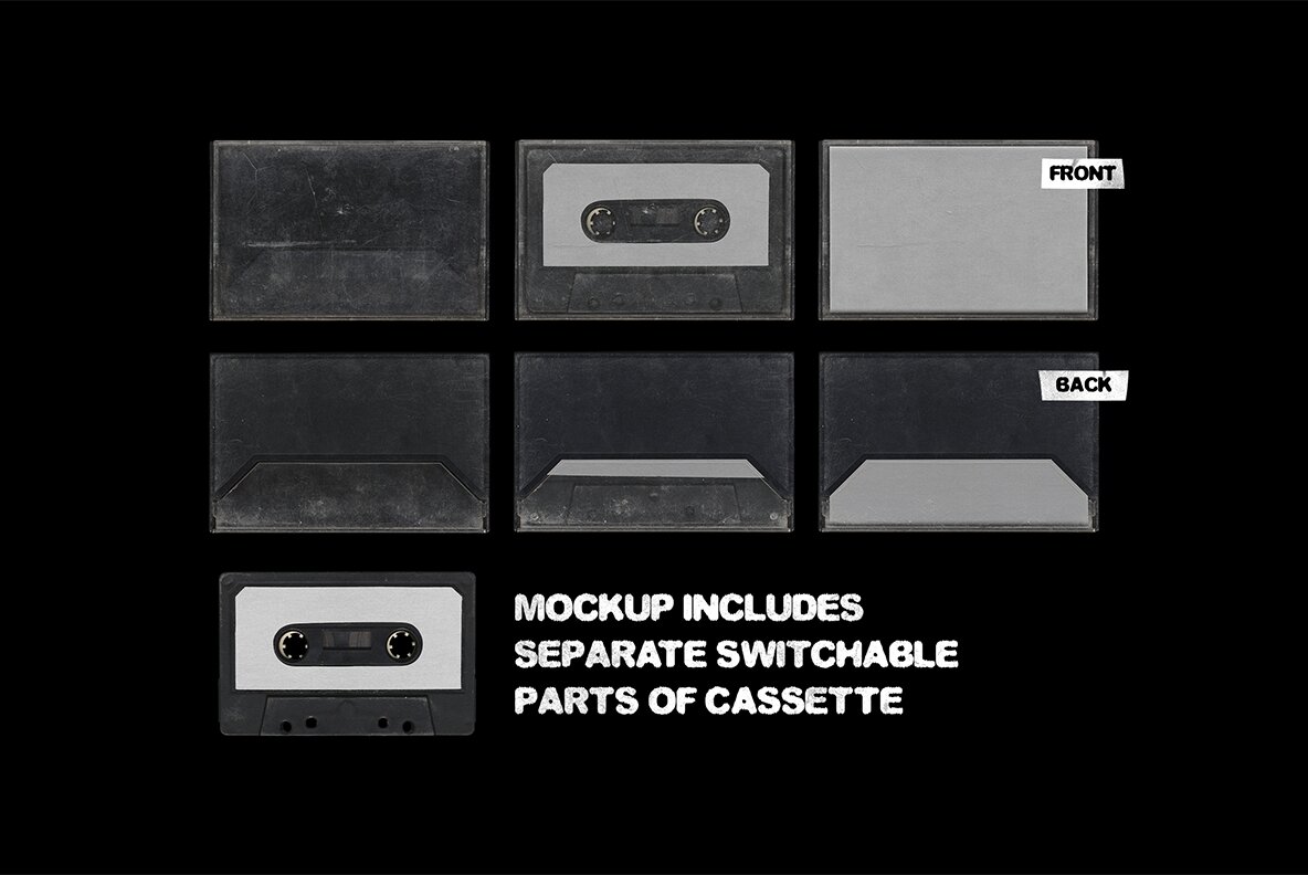 Cassette Tape Maker Mockup Pack 6