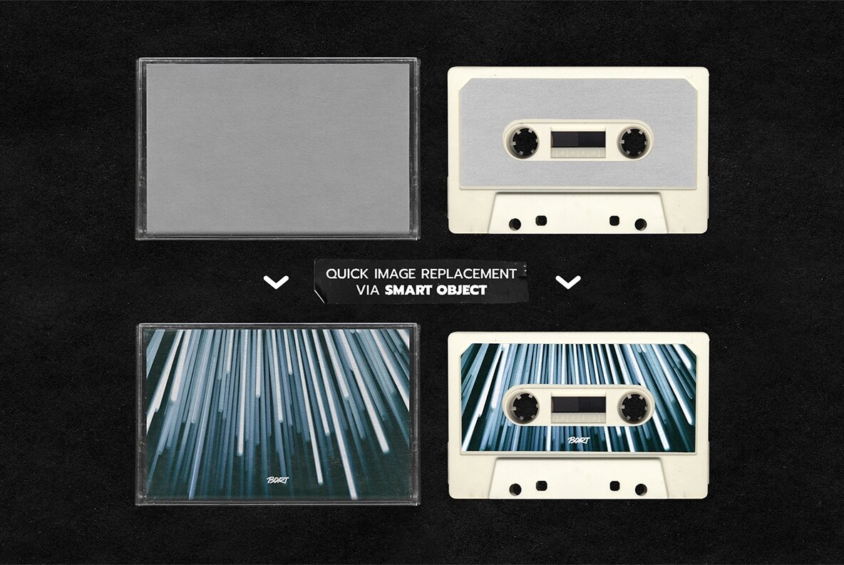 Cassette Tape Maker Mockup Pack 8