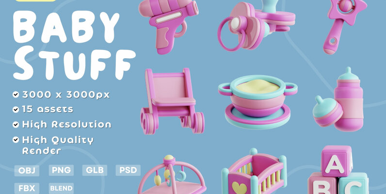 Baby Stuff 3d Icon