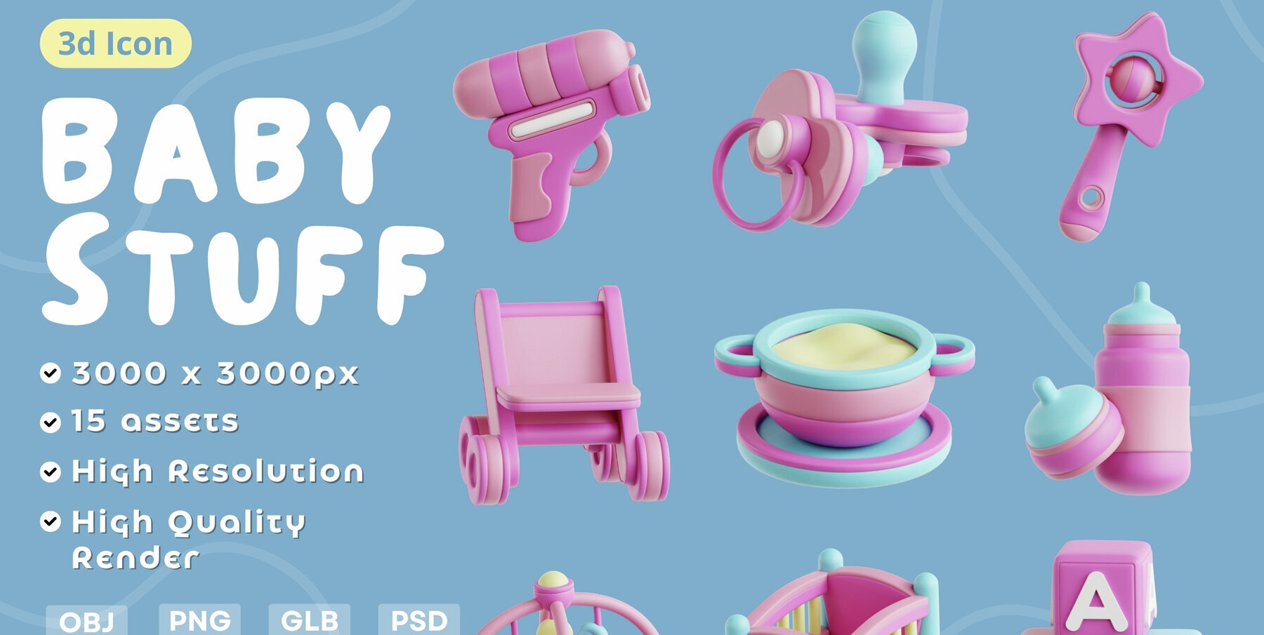 Baby Stuff 3d Icon 1