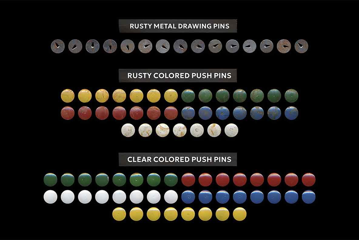 Stationery Essentials Pack Clips   Pins PNG elements 5