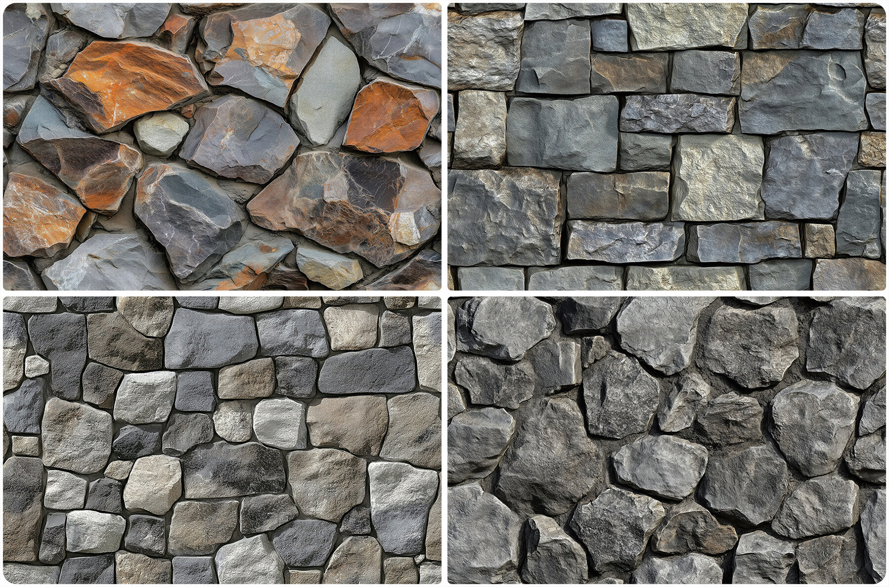 30 Rubble Stone Texture Backgrounds 6