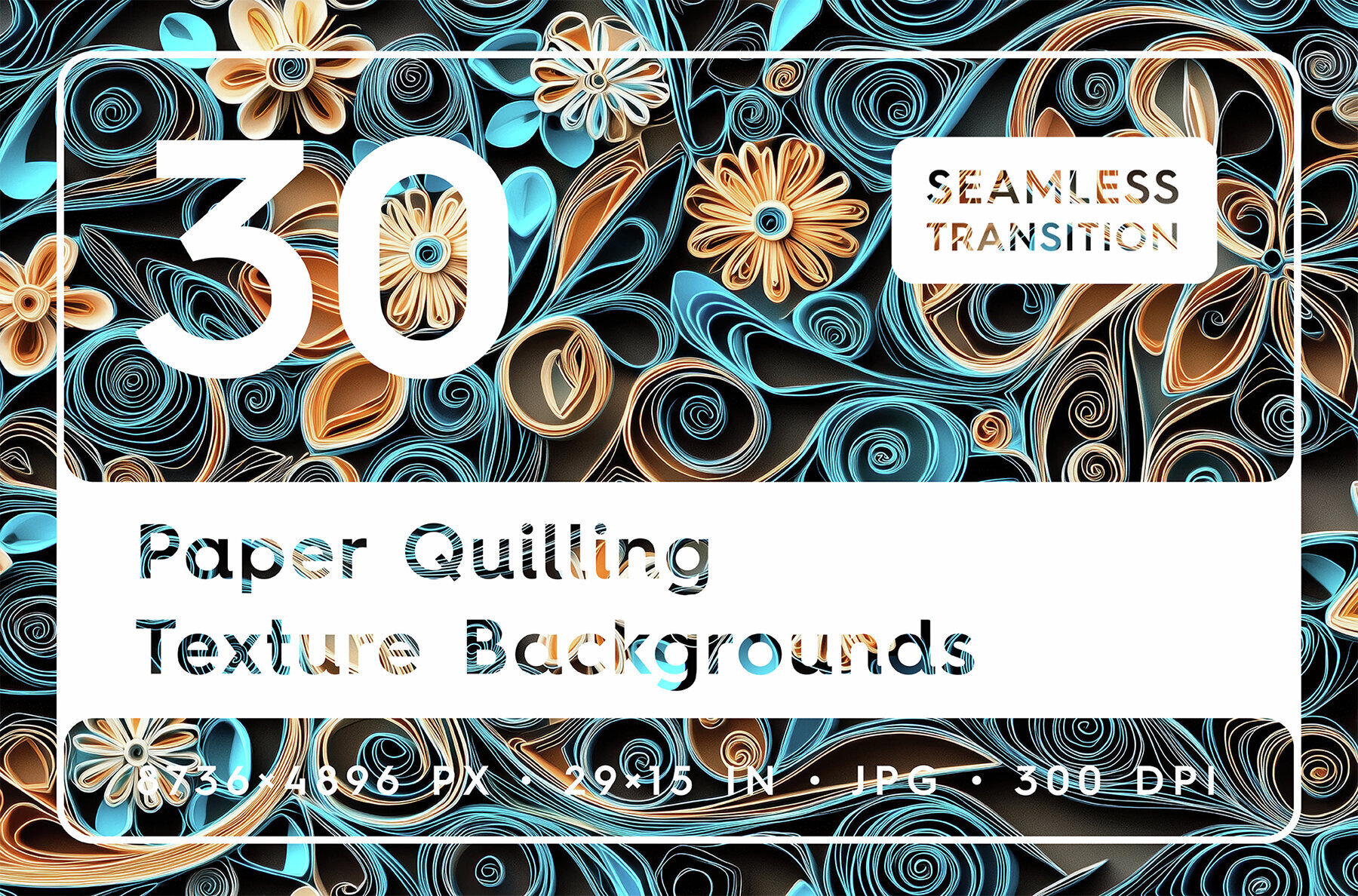 30 Paper Quilling Texture Backgrounds 1
