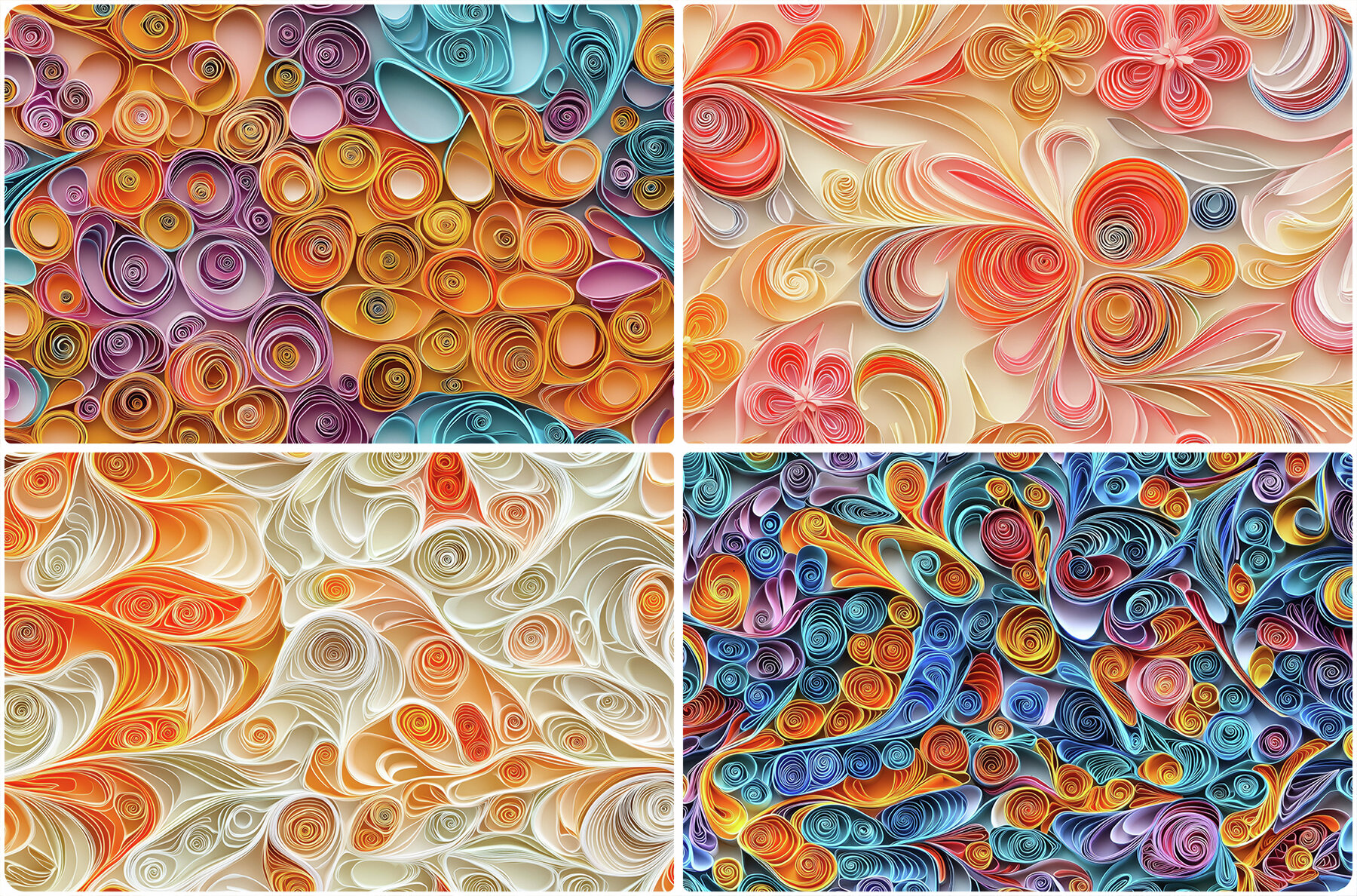 30 Paper Quilling Texture Backgrounds 5