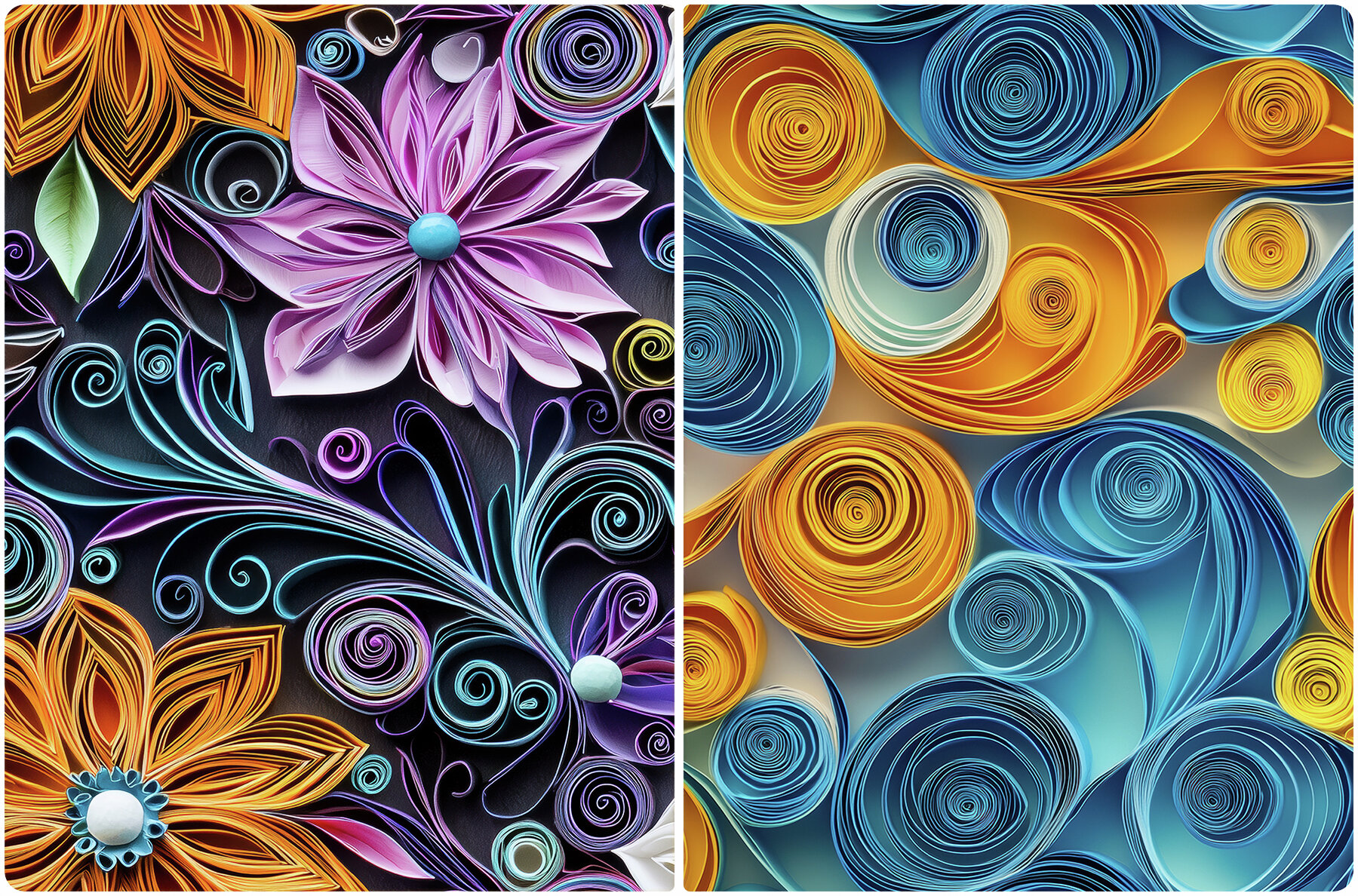 30 Paper Quilling Texture Backgrounds 9