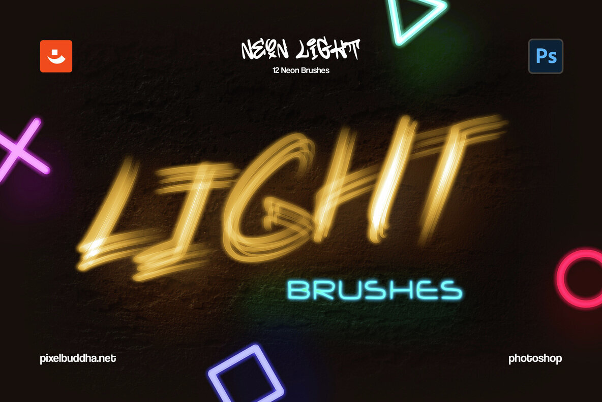 Neon Light Photoshop Brushes 1