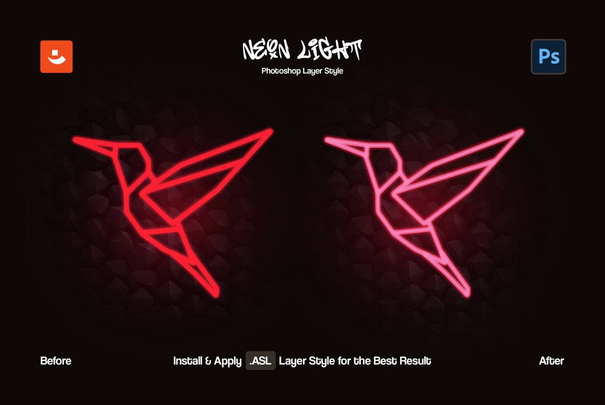 Neon Light Photoshop Brushes 6