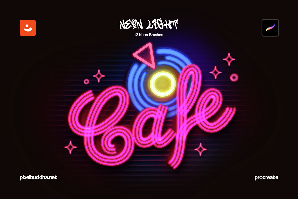 Neon Light Procreate Brushes 5
