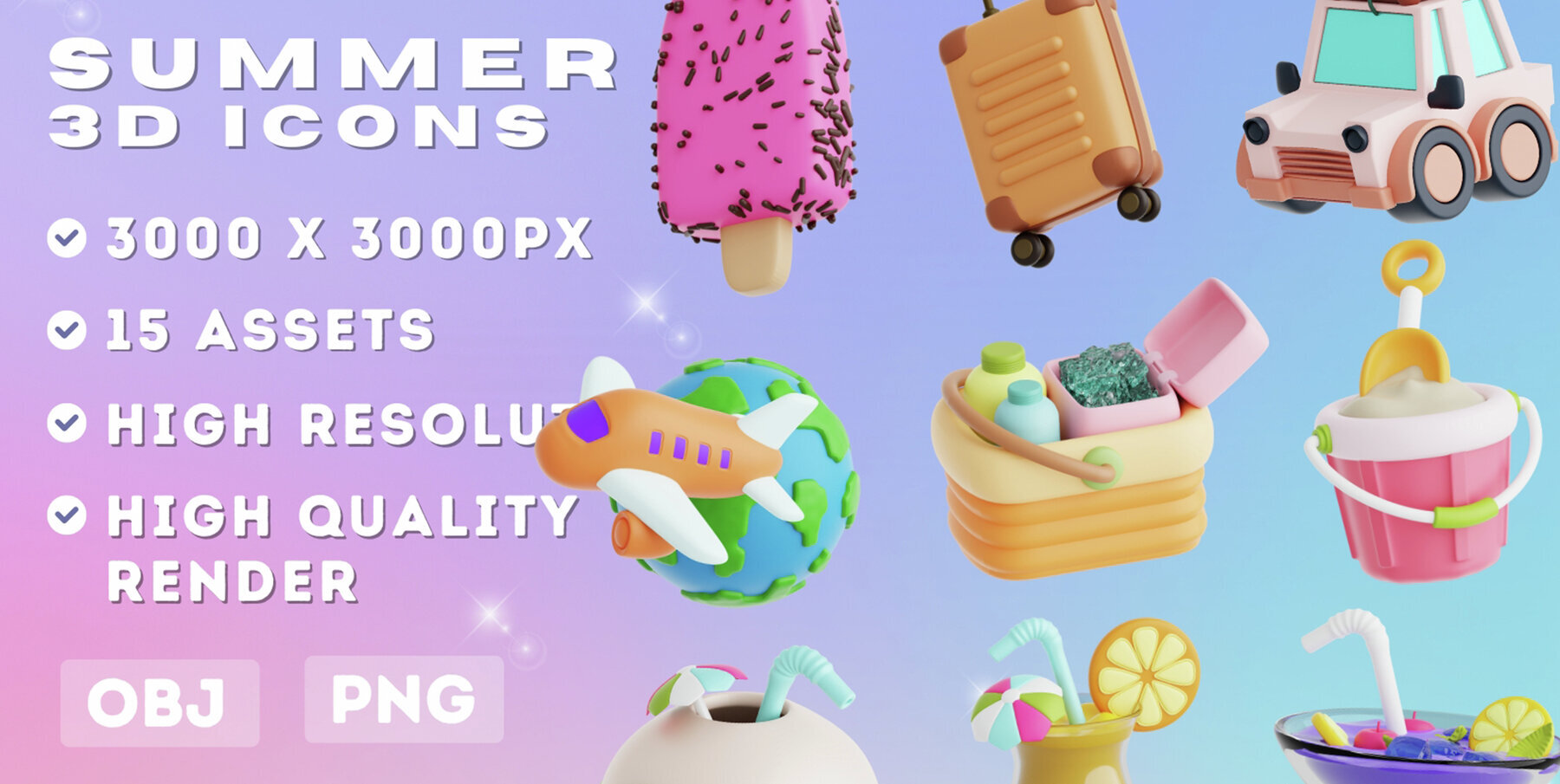 Summer 3d Icon 1