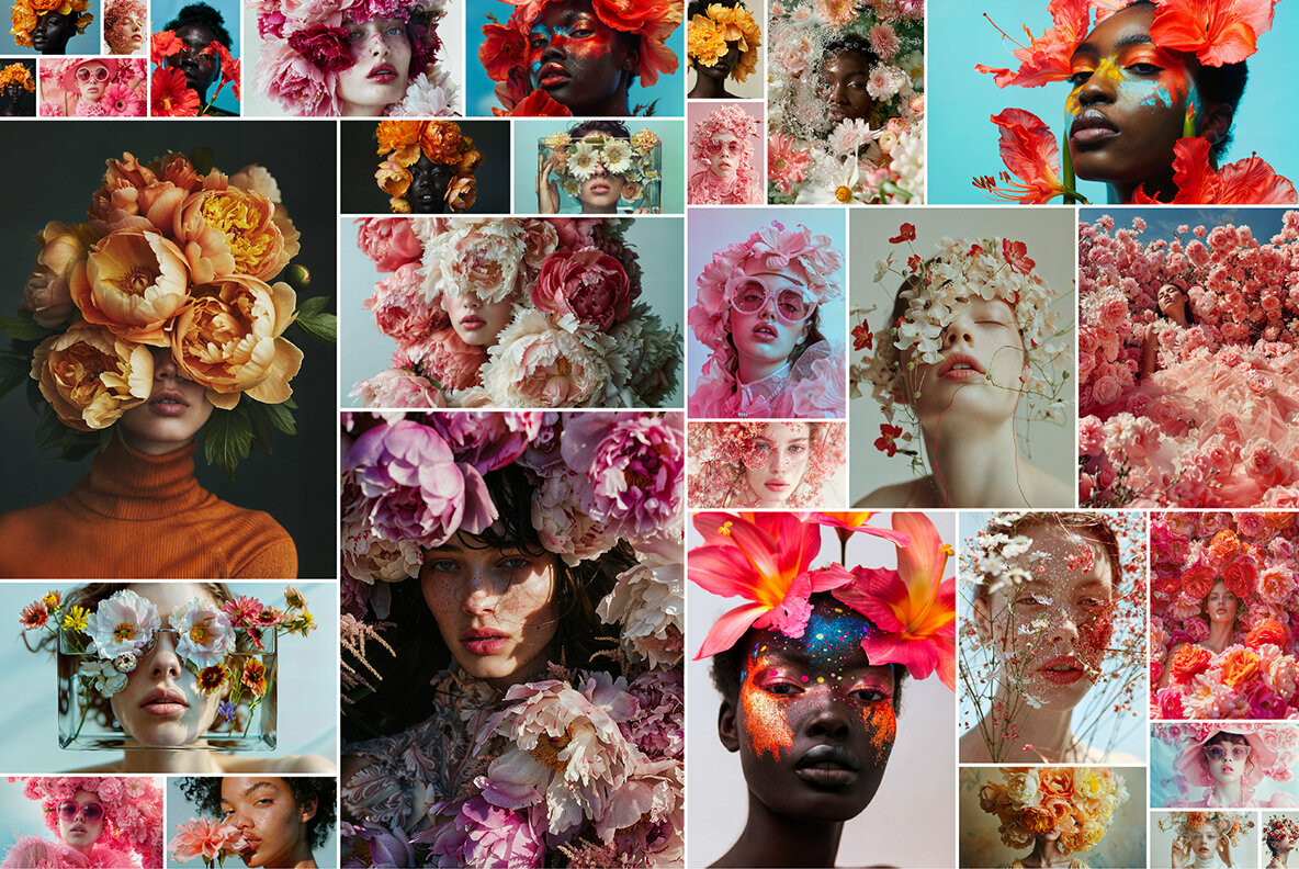 Fashion models in flowers 4