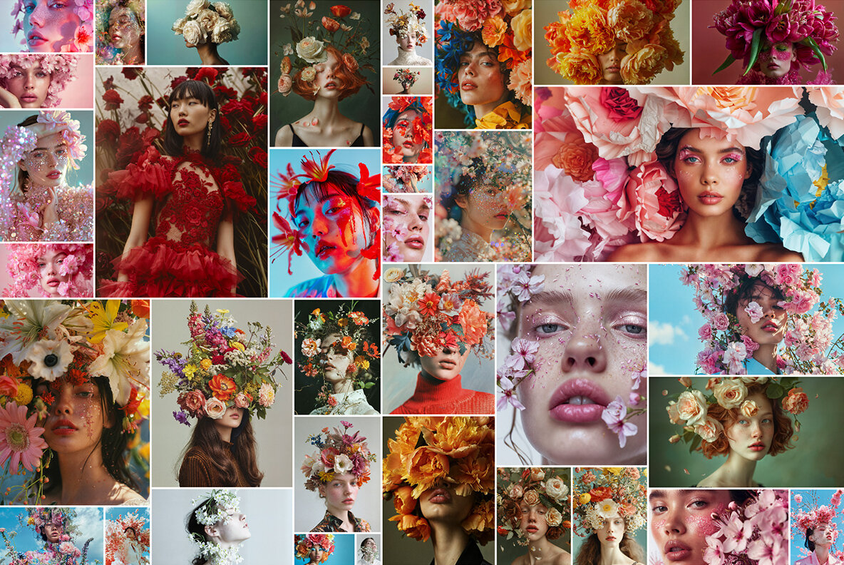 Fashion models in flowers 5