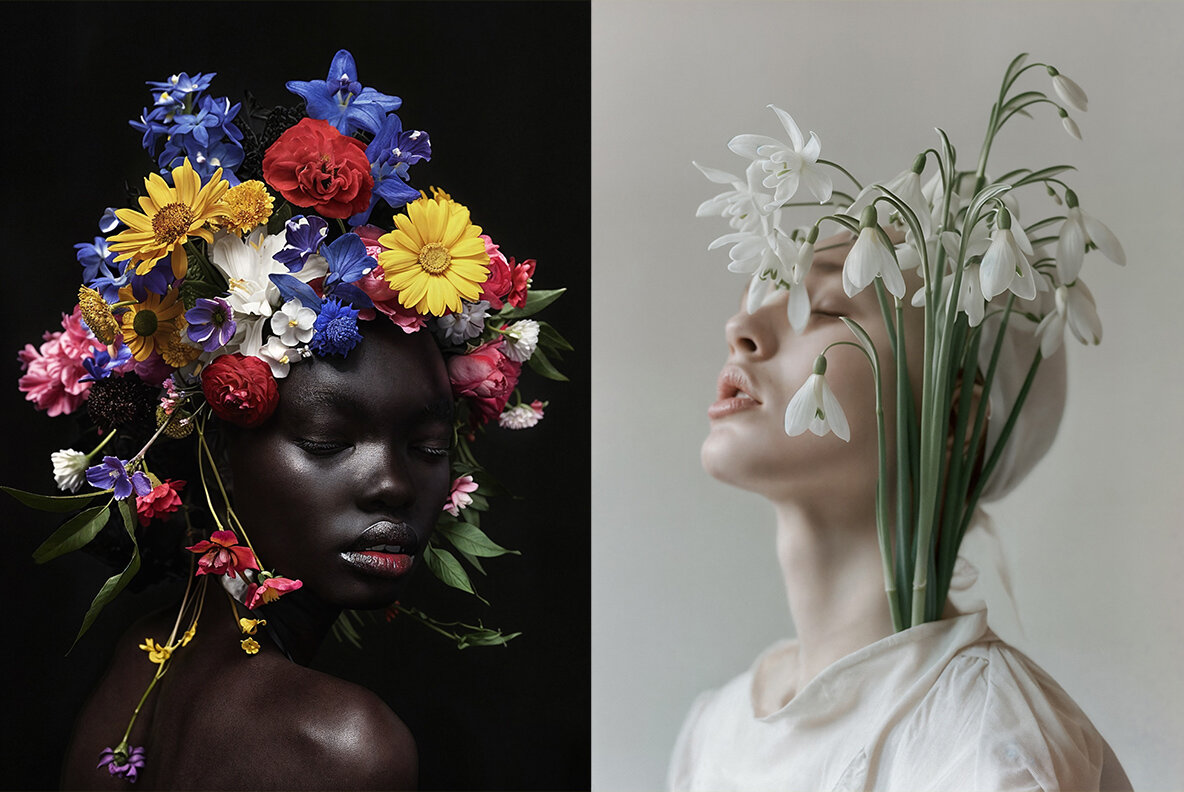 Fashion models in flowers 7