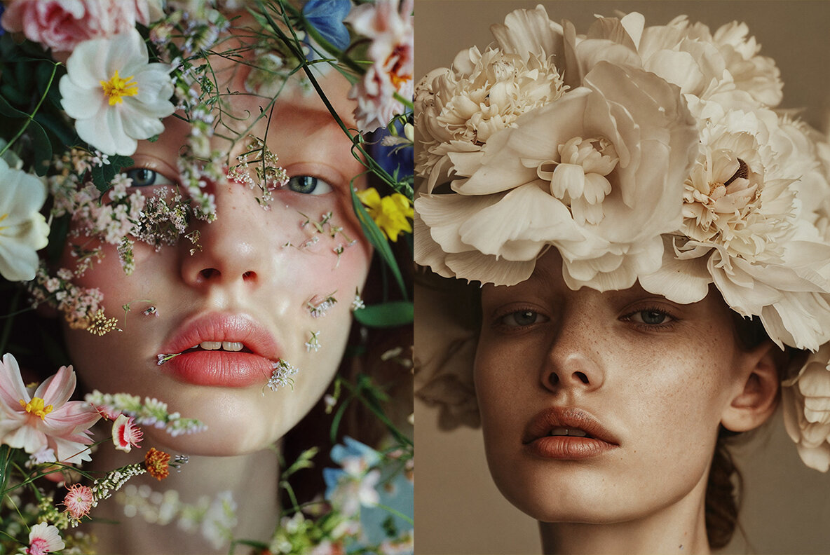 Fashion models in flowers 9