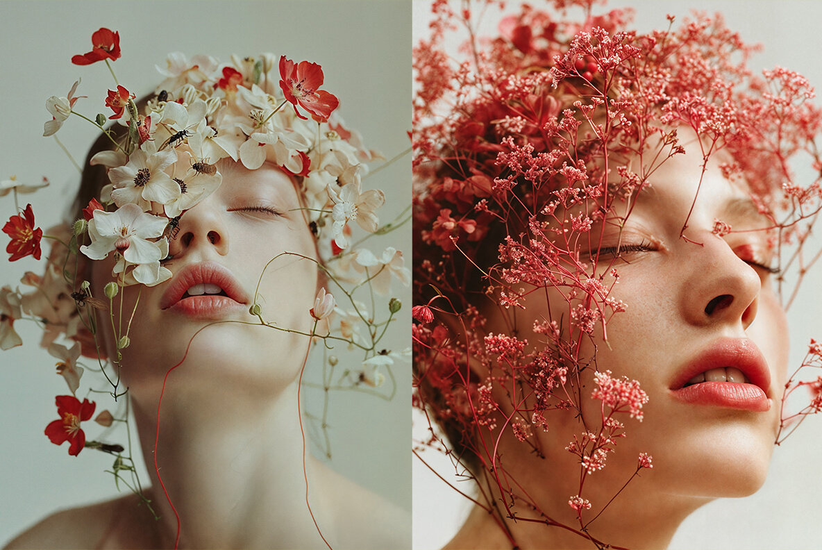 Fashion models in flowers 13