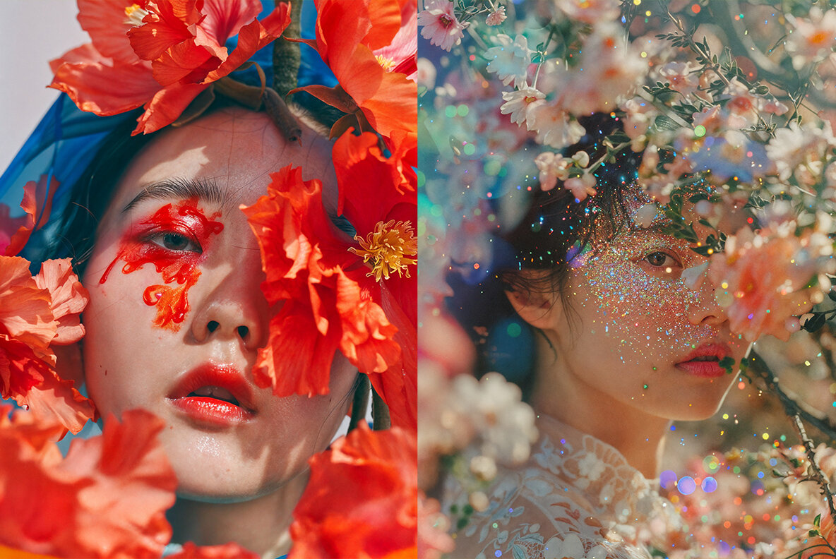 Fashion models in flowers 14