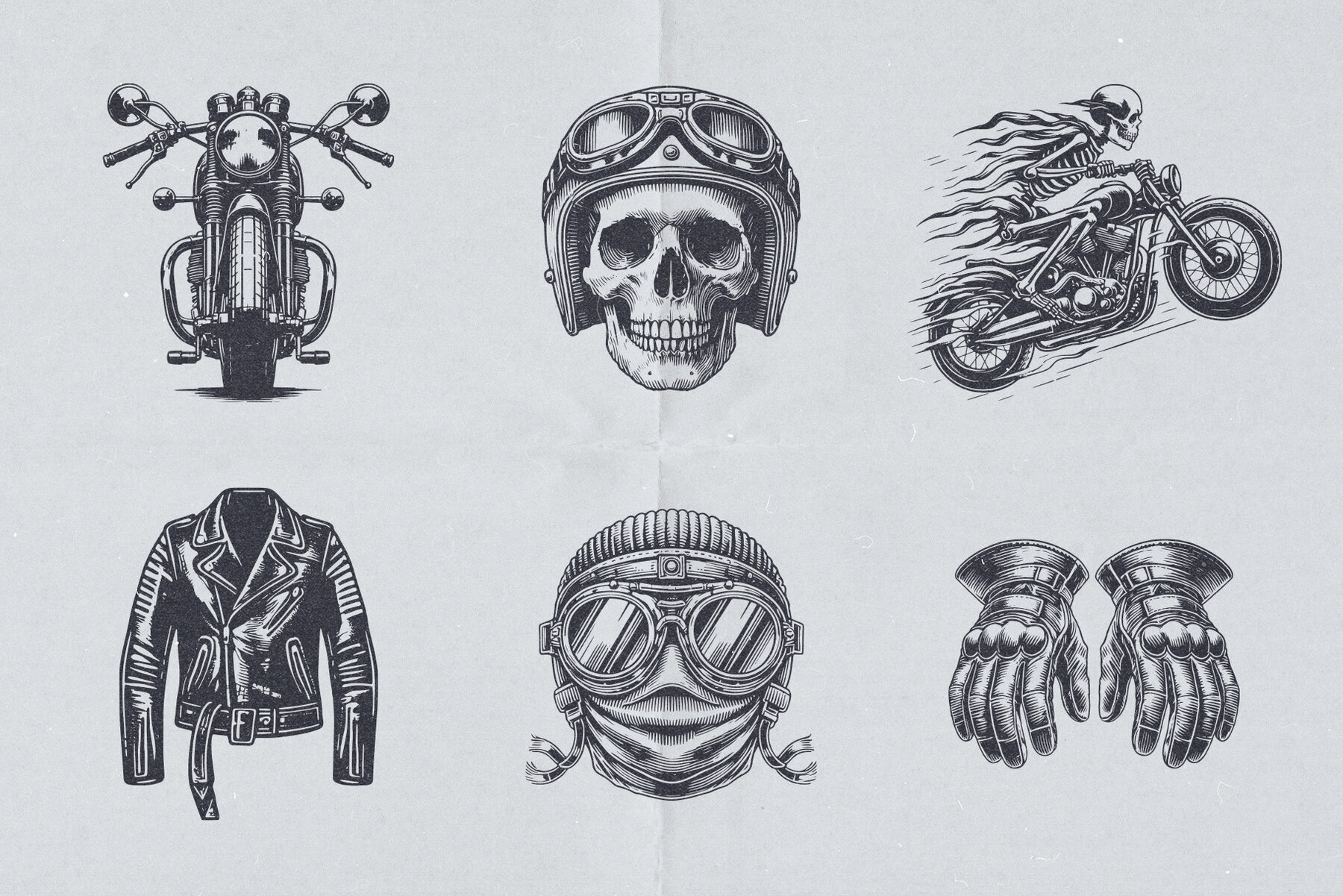 Ride Free Motorcycle Illustrations 3