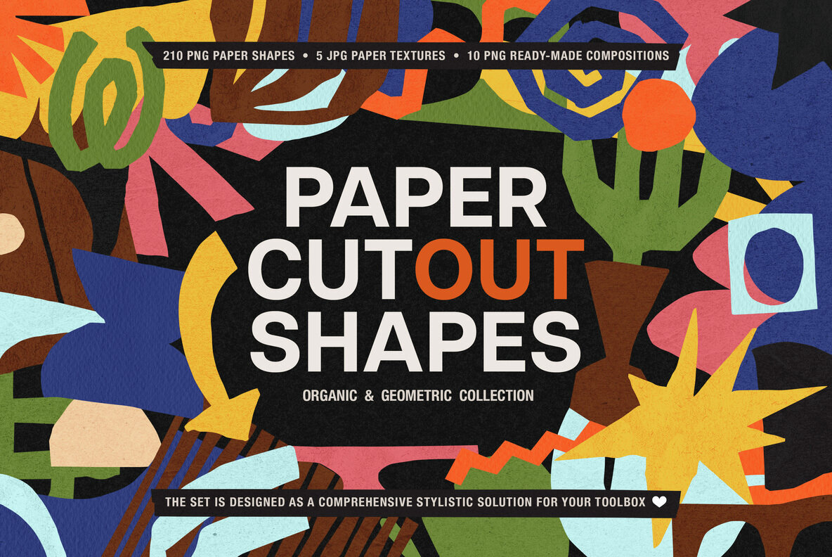 Paper Cut Out Shapes Collection 1