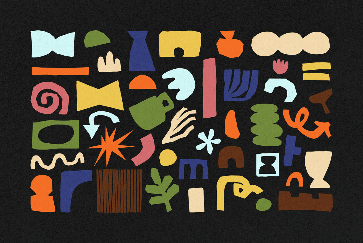 Paper Cut Out Shapes Collection 5