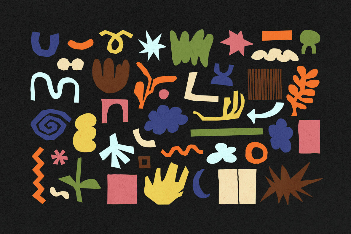 Paper Cut Out Shapes Collection 7