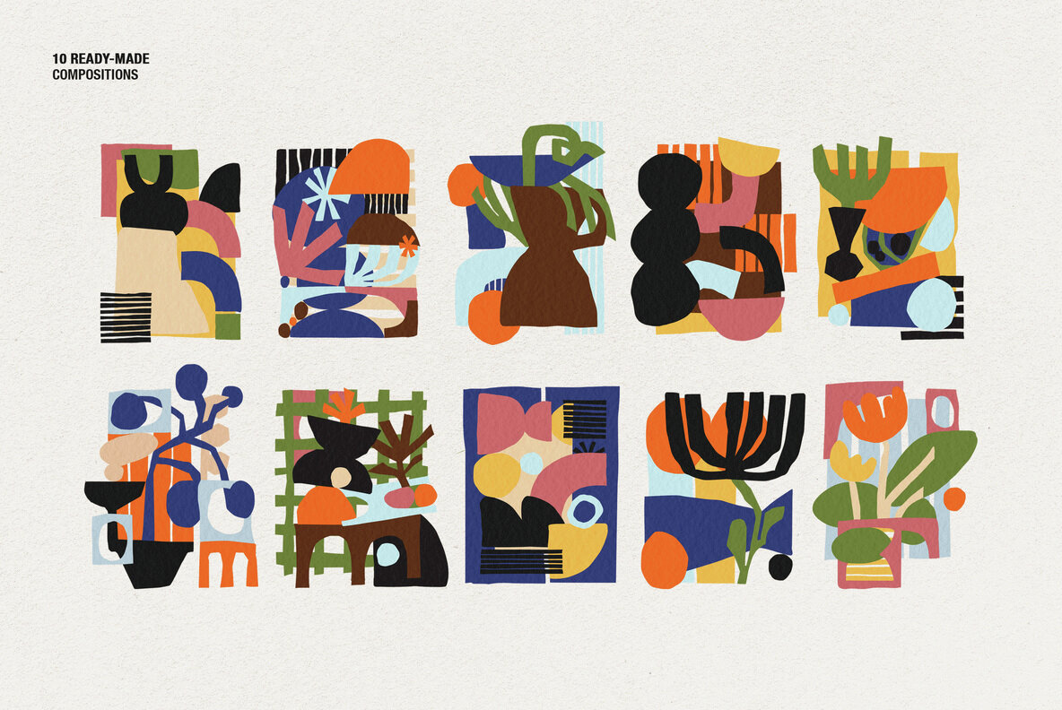 Paper Cut Out Shapes Collection 8