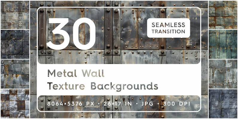 30 Metal Wall Texture Backgrounds