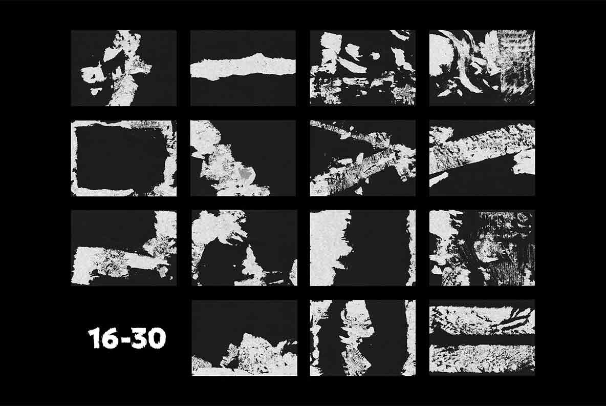 Distressed Ripped Paper Texture Pack 9