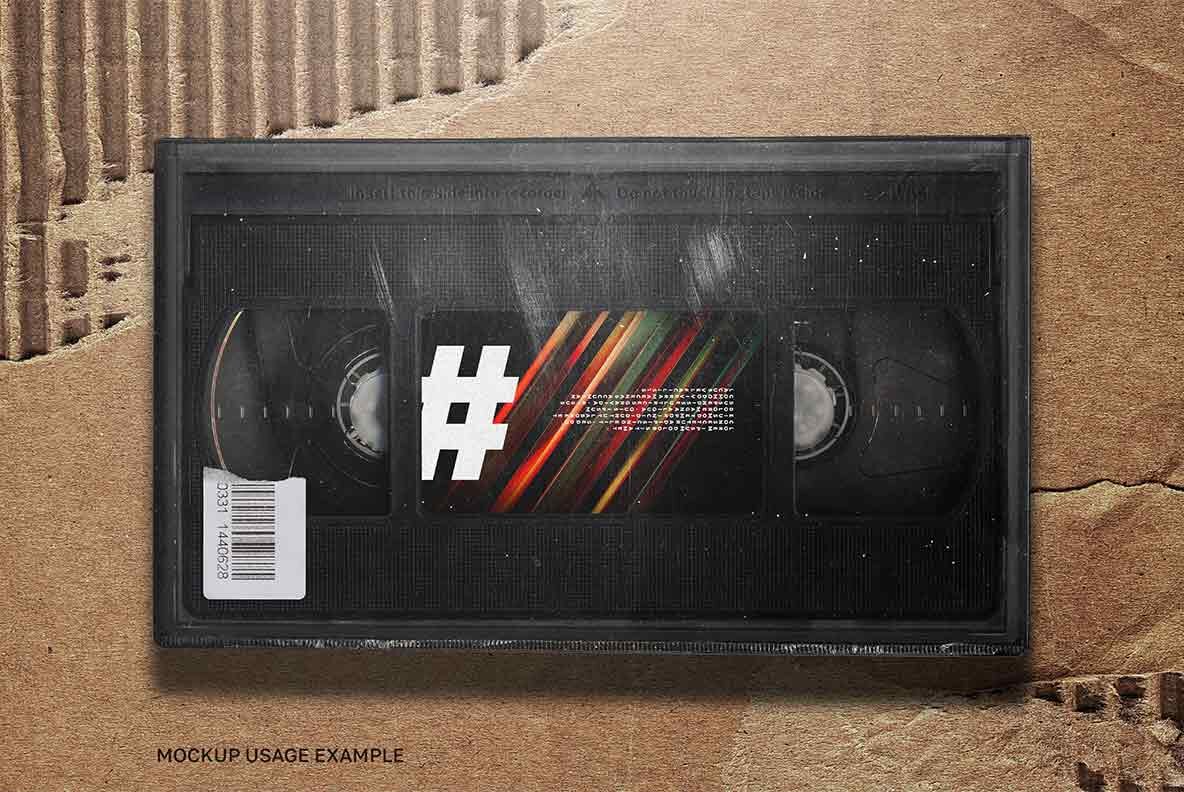 Vhs Cassette Cover Mockup 4