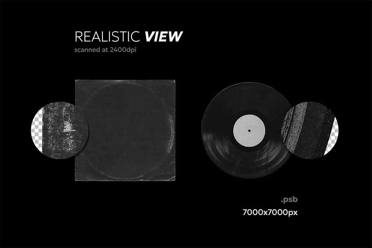 Vinyl Record Cover Mockup Pack Retro Y2K style 2
