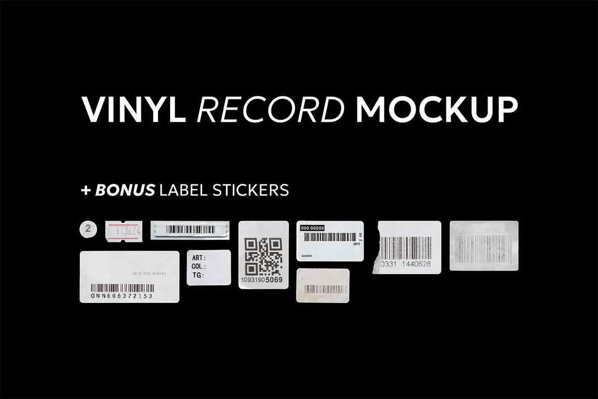 Vinyl Record Cover Mockup Pack Retro Y2K style 5
