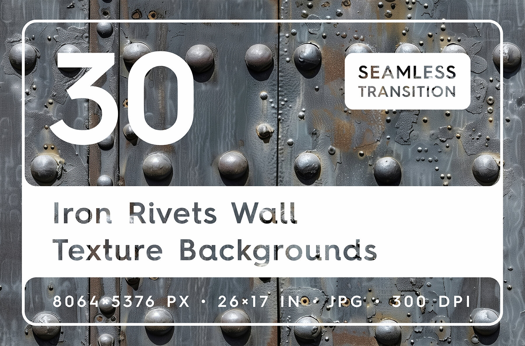 30 Iron Rivets Wall Texture Backgrounds 1