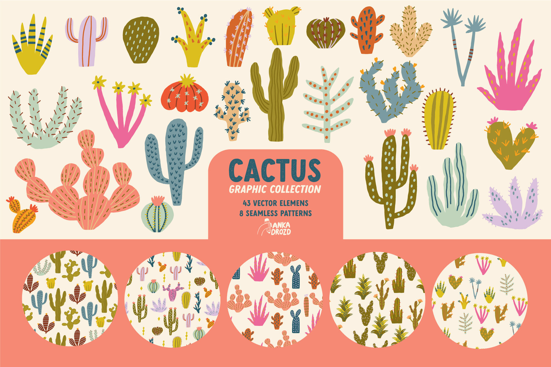 Cactus Graphic Collection 1