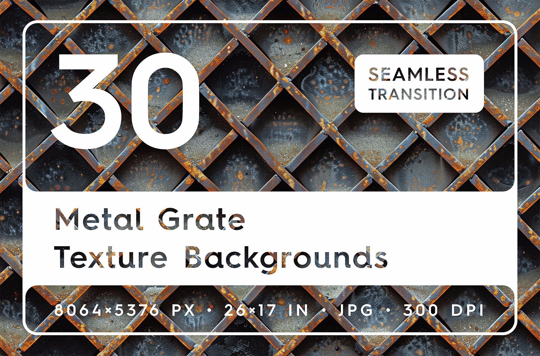 30 Metal Grate Texture Backgrounds 1