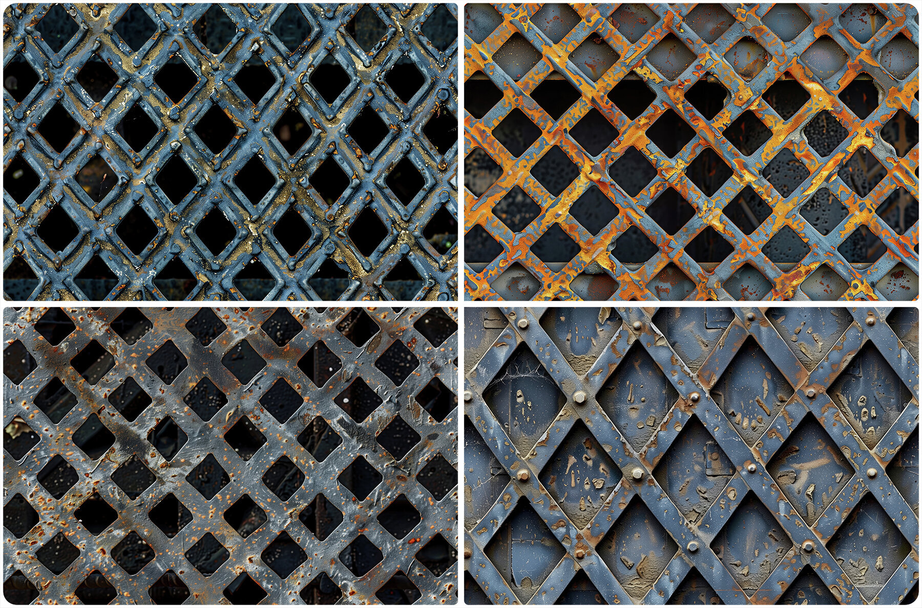 30 Metal Grate Texture Backgrounds 3