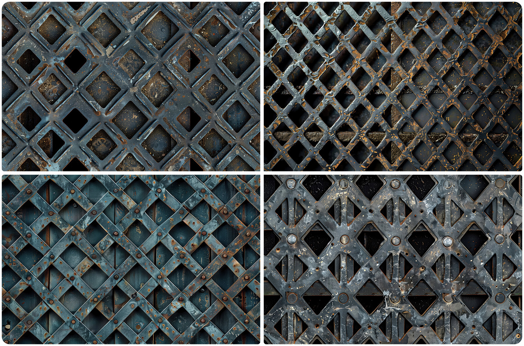 30 Metal Grate Texture Backgrounds 5