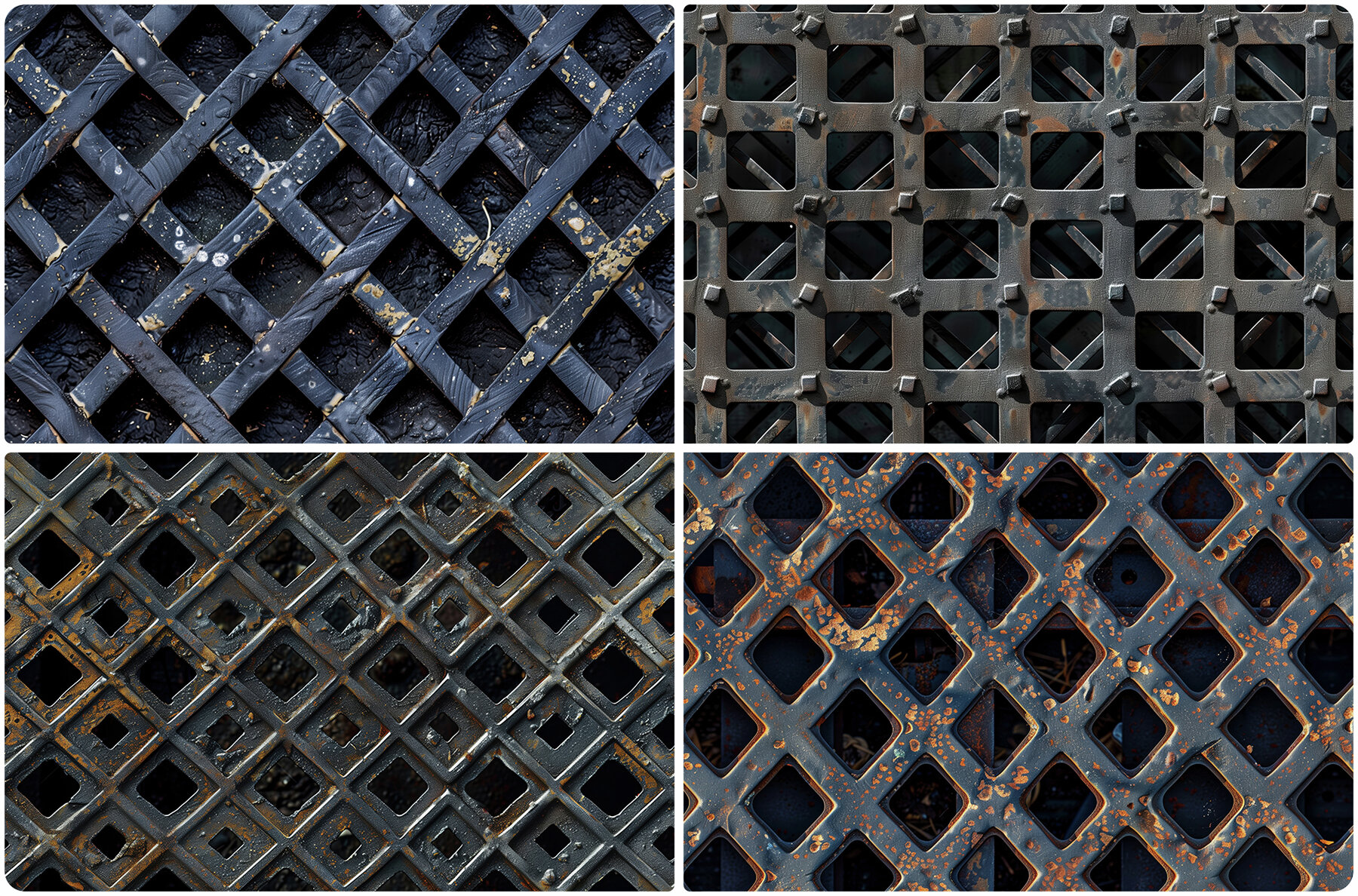 30 Metal Grate Texture Backgrounds 7