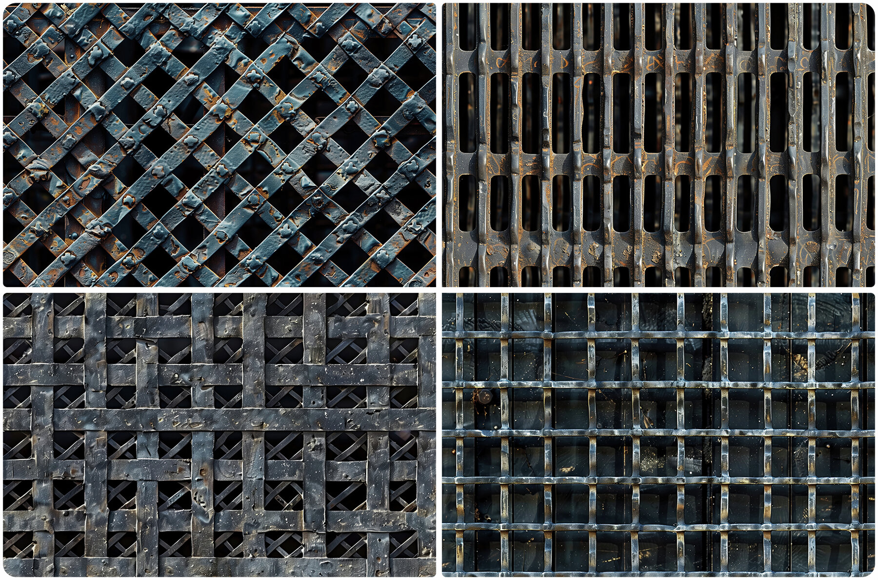 30 Metal Grate Texture Backgrounds 9