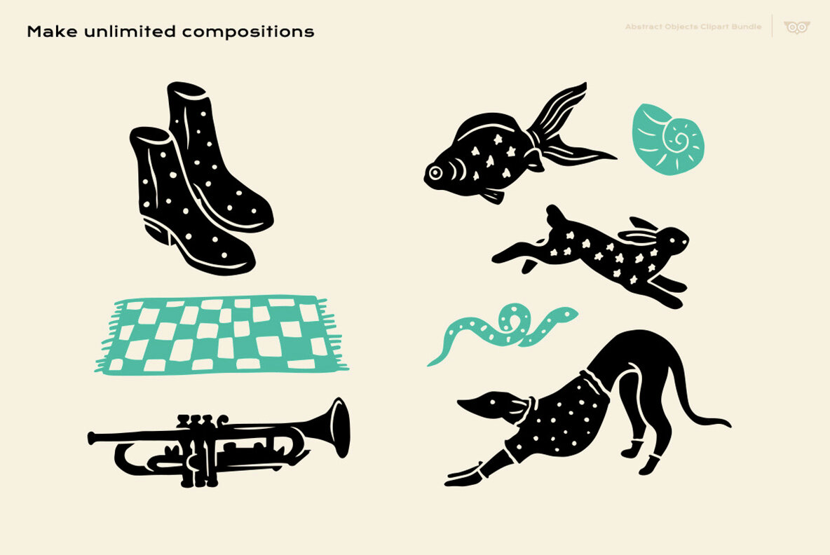 Abstract Objects Clipart Bundle 5