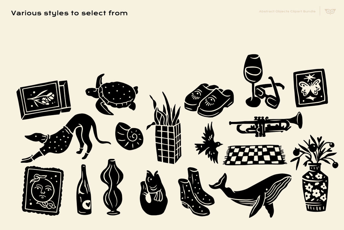 Abstract Objects Clipart Bundle 6