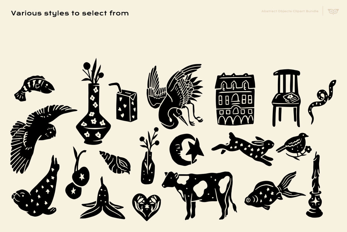 Abstract Objects Clipart Bundle 7