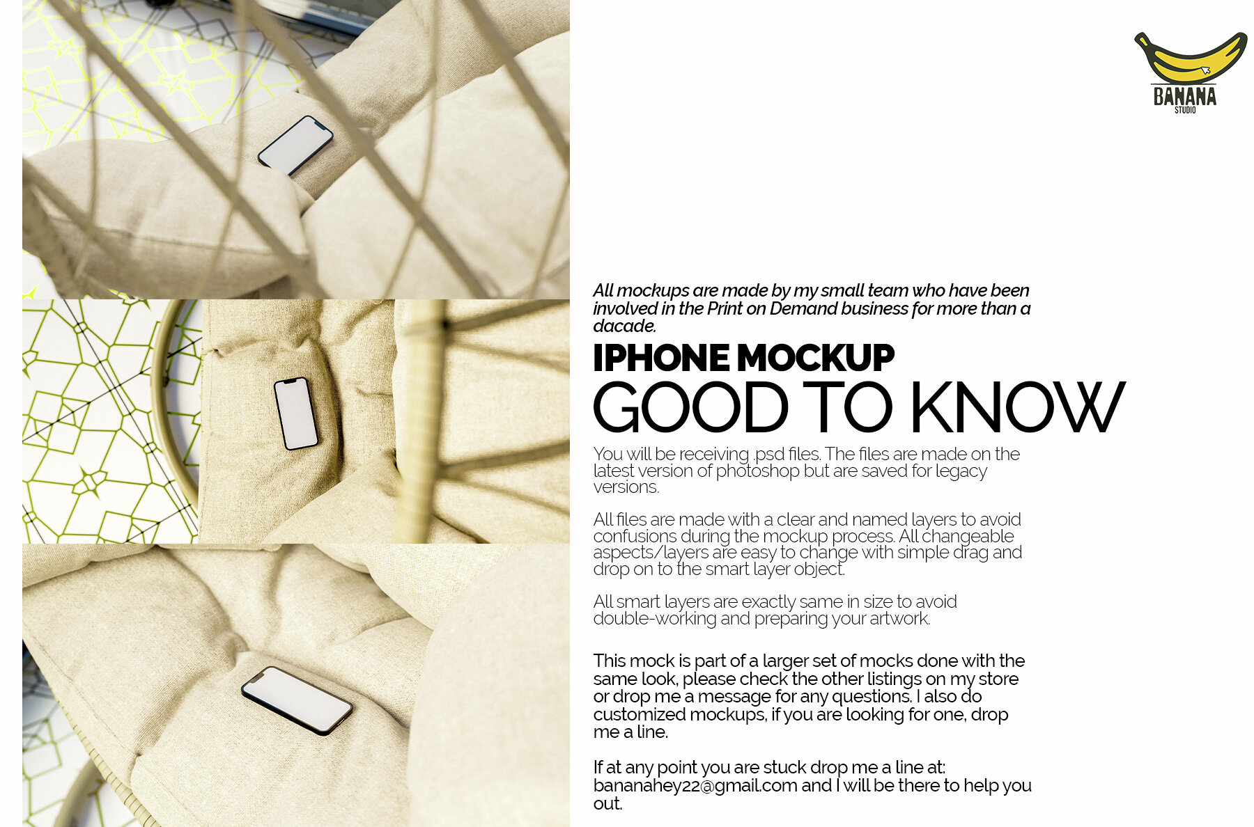 iPhone Screen Mockup Bundle Placed on a Swing outdoors 5