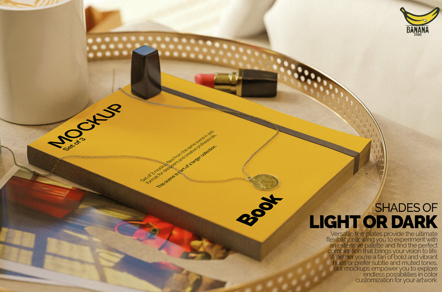 Soft Cover Book Mockup Bundle Set in a Femme Style Bedroom 4