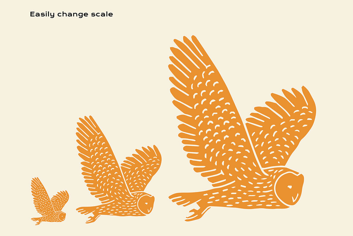 Animal Linocut Clipart Bundle 3