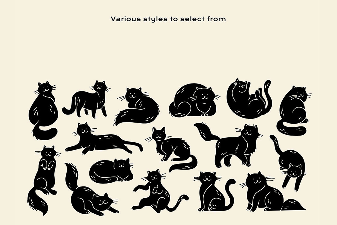 Cute Cats Clipart Bundle 4