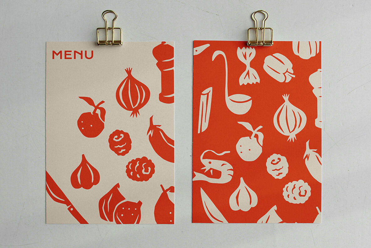Linocut Cooking clipart bundle 6