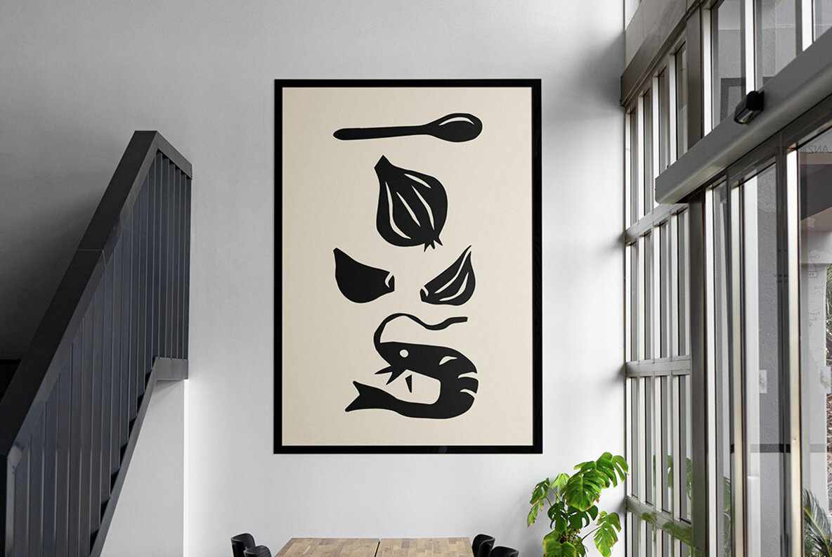 Linocut Cooking clipart bundle 8