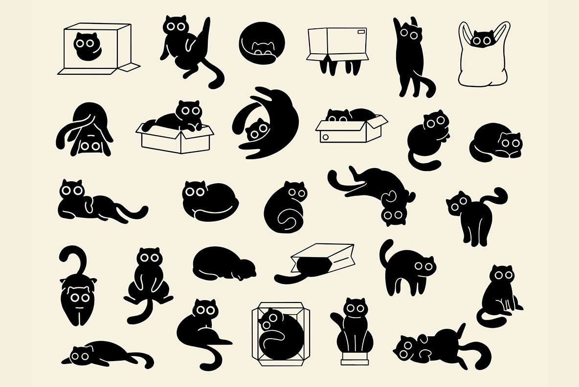 Playful Cats Clipart Bundle 5