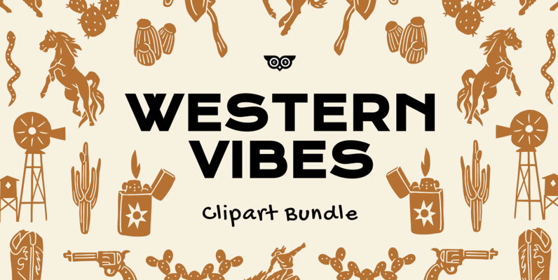 Western Vibes Clipart Bundle