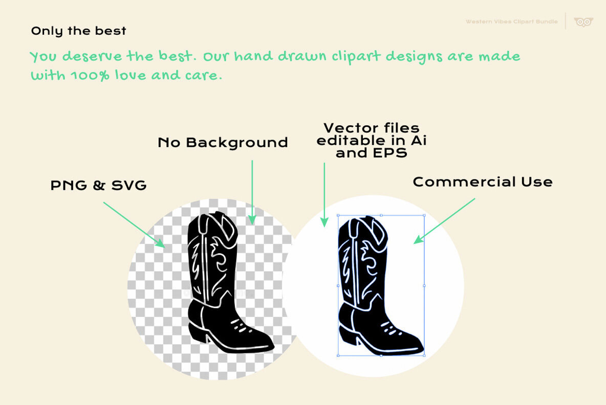 Western Vibes Clipart Bundle 2