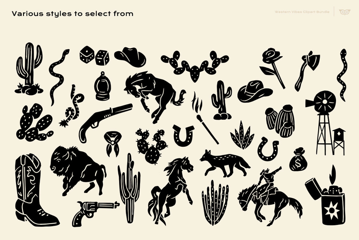 Western Vibes Clipart Bundle 5